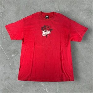 Vintage Lost Enterprises Shirt Men XL Red 90s Y2K Surf Wear Skater Double Sided